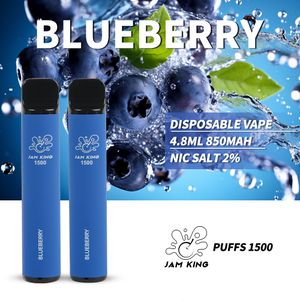 Оригинальные одноразовые электронные сигареты Jamking 1500 Puff Vape Desechable, электронная сигарета 4,8 мл, 850 мАч, Puffbar, Германия, склад, фабрика вкусов и Crystal poco 1600 2800 12000 12k 600