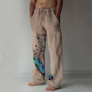 Pantaloni da uomo Casual Coulisse Stampa Lunghezza Tasca intera Pantaloni da uomo TreeBird 9 10 Indoor Boy Little Fuzzy