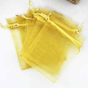 Geschenkpapier 50 teile/los Gold Organza Beutel 30x40 cm Große Hochzeit Gunsten Boutqiue Schmuck Verpackung Kordelzug Taschen