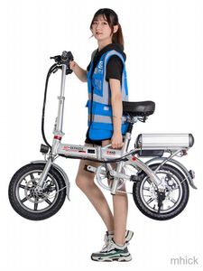 Cykelpedaler Fällbara elektriska cykel Mini Folding Scooter för att köra Super Long Battery Life Ultra Light Portable Bike M230411