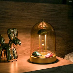 Lampy stołowe luksusowy prosta lampa kreatywna 4000 mAh 4 -poziomowa dotyk ściemniarstwo