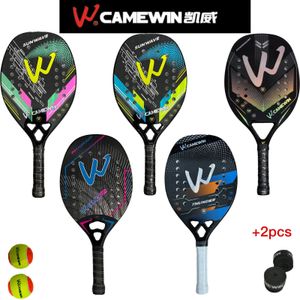 Теннисные ракетки CAMEWIN, высококачественная теннисная ракетка из углеродного волокна, мягкая ракетка для пляжного лица с защитной крышкой, сумка 231109