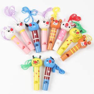 1pc Cute Multicolor Wooden Whistles Kids Birthday Party Favors Decoration Baby Shower Noice Maker Toys Goody Bags Pinata Gifts