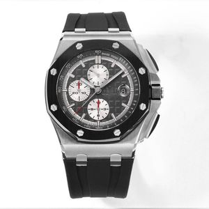 Luxury Men's Watch Quartz Watch 44mm Ceramic Dial Stainless Steel Case gummiband Lysande vattentät band Box Dhgate Watch Montre de Luxe Watch Factory