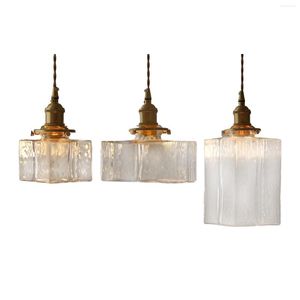 Pendant Lamps Retro Glass Chandelier Minimalist Lightshade Durable Light Fixture Hanging Lamp For Entryway Farmhouse Shop Bathroom