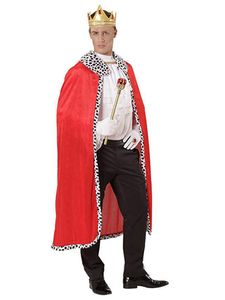 Theme Costume Adult Children Royal Red Velvet Queen King Deluxe Robe Cape Cloak Fancy Dress Costume Sceptre Cosplay Accessory 80cm 120cm 230410