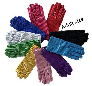 Stage Wear Stretch Sequin Wrist Gloves Jazz Hat Bow Tie for Party Event Kids Adult Unisex Wedding Bridal Women Costume Cosplay