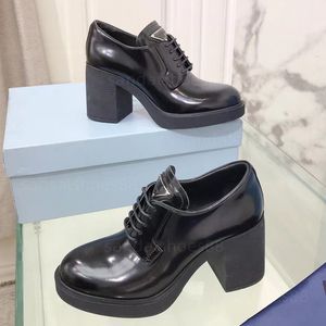 Mocassins de salto alto femininos, sapatos de grife, salto alto plataforma, amarrados, mocassins de couro real, mulheres, mula preta, mocassins, monolito, negócios, sapato formal