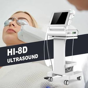 8D HIFU-hudföryngring Ansiktslyftning Anti Aging Machine Wrinkle Borttagning Ansikt Lift Fokuserad ultraljudsanordning HI-8D HIFU SLAMNING SALON BEAUTY UTRUSTNING