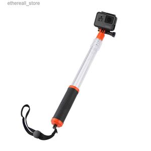 Selfie monopods telesin transparent handhållen divng vattentät selfie stick floaty monopod för gopro hjälte 10 9 8 7 6 5 4 osmo action insta360 Q231109