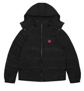 Piumino con cappuccio staccabile con cappuccio Trapstar London caldo invernale da uomo Cappotto con lettera ricamata rosso nero YU1135ESS