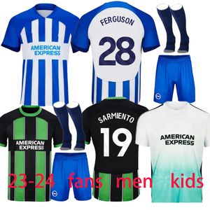 23 24 Caustero Joao Pedro Soccer Jerseys 23 24 Estupinan March Webster Football Shirt Kids Kit Person