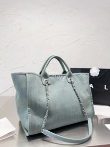 borse nero sacchetto della spazzatura design denim argento antico borsa tote grande borsa a tracolla da donna borsa per la spesa borsa borsa del progettista canale