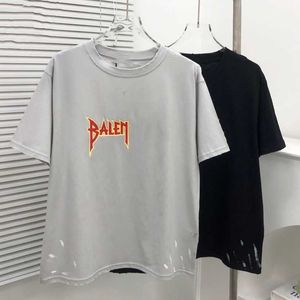 Designer Kvinnokläder 20% RABATT 23 Summer High Edition Li Loose Simple Unisex Flash Letter Round Neck Sleeve T-shirt