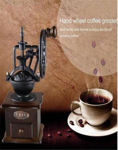 Vintage Manual Coffee Grinder Wheel Design Coffee Bean Mill Grinding Machine2926320