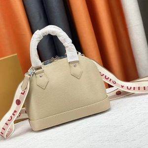 Alma BB Designer-Tasche, Umhängetasche, luxuriöse Einkaufstasche, Geldbörsen, Designer-Damenhandtasche, rosa Tasche, modisches Shell-Taschen-Design, klassische Pendler-Tragetasche, Leder-Clutch-Taschen