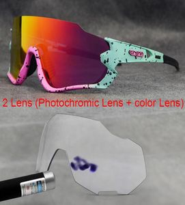 Pochromic Cycling Sunglasses Sports Ieewear Bicycle Mtb Road Clear Women UV400変色男性自転車ゴーグルDisco8582660