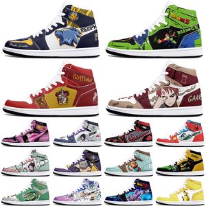 Nya DIY klassiker anpassade skor sport basketskor 1s män kvinnor antiskid dämpning mode cool anime anpassade figur sneakers 512397