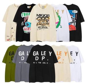 디자이너 여름 짧은 슬리브 Tshirt mens t 셔츠 갤러리 티 묘사 티셔츠 흑백 패션 남자 여자 티 셔츠 브랜드 T 셔츠 의류 h5