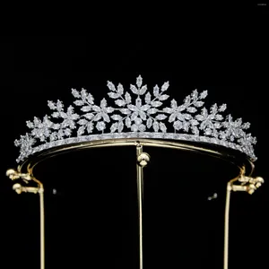 Hair Clips Wedding Accessories Brides Tiaras Crowns Full Zirconia Women Diadem Headband Prom Party Bridal Jewelry Headdresses