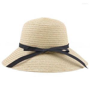 قبعات واسعة الحافة نساء قابلة للطي قبعة شاطئ القبعة شمس قش القصة