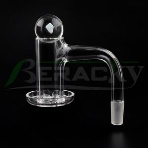 Beracky Vollverschweißter Quarz-Banger mit abgeschrägter Kante und 22 mm Opal-Terp-Slurpers-Nägeln mit Quarzperlen, Set für Glas-Wasserbongs, Dab-Rigs-Rohre