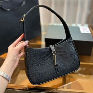 2023 Bolsa de ombro de designer bolsa de axila feminina Bolsa de couro Bolsa Bobo Bolsa de Designer Rosa Bolsa de Impressão de Crocodilo Bolsa Black Satchel