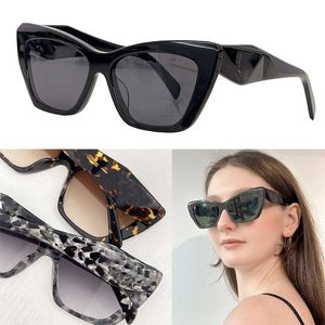 Designer feminino feminino de sol acetato moldura moda lady gato preto olho de olho de top qualidade triangular esculpido logotipo turismo compras Óculos de sol UV Proteção