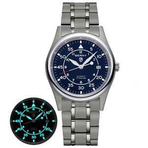 腕時計の腕時計のためのバーニーウォッチウルトラシンクォーツ腕時にミヨタ2S60ムーブメントサファイアガラスファッション男性5atm防水230410