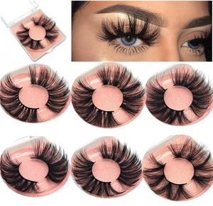 5D Mink Cílios 25mm 3D Mink Lash 100 Handmade Cílios Postiços Grande Longo Dramático Fofo Falso Vison Cílios Maquiagem Eye Lashes Exte1846107