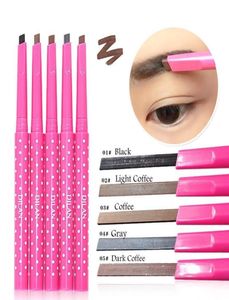 2016 New Makeup Eyebrow Enhancers Liner Pencils防水性長持ち鉛筆自動回転四角5GG 5PCS1866877