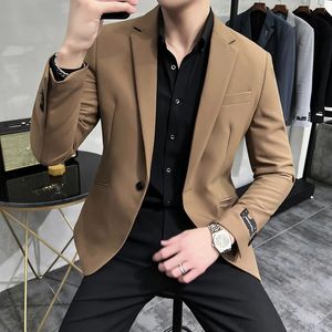 Mens Suits Blazers Spring For Solid Color Wedding Business Casual Slim Suit Jackets Street Social Office Dress Coats Veste Homme 231110