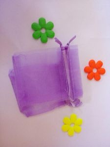 Sacchetti regalo per gioielli 100 pezzi 30 40 cm sacchetto regalo in organza viola chiaro sacchetti per esposizione sacchetti con coulisse per braccialetto/collana mini filato