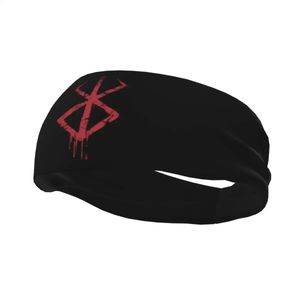 Sweatband Berserk Brand Of Sacrifice Symbol Headband Head Sweat Bands Anime Hair band Fitness Sports Yoga Safety 231109