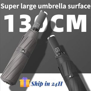 Umbrellas Windproof Strong Super Large Fully Automatic Folding Umbrella for Men Business Waterproof Sunproof Strong Shade Uv Big Umbrellas 231109