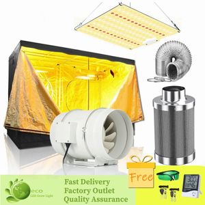 Conjunto de equipamento de ventilação de filtro de tenda de luzes led Samsung para cultivo de plantas de interior hidroponia