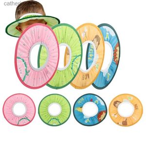 Dusch Caps Baby Bath Cap Shampoo Bathing Cute Justerable Elastic Ear Protection Safe Safe Spädbarn Småbarn Tvätt hårsköld hatt dusch capl231110