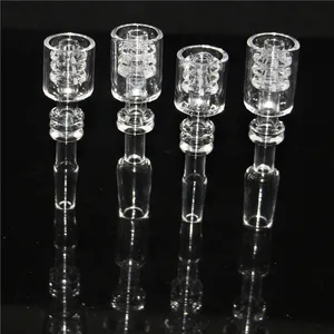 Diamond Knot Quartz Enail Banger 10mm 14mm 18mm Manlig Kvinnlig avfasad kant E Nail Banger för glasbongs Vattenrör Ash Catcher