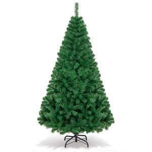 Christmas Decorations Vebreda 6ft Premium Tree Pine Hinged Artificial Holiday W 1000 Tips Metal Base Green 231110