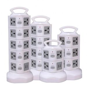 Tower Power Strip Vertical Surge wall outlet 220v plug converter covers Protector Multi Socket Electrical Plug Dual USB Universal Jack Prwp