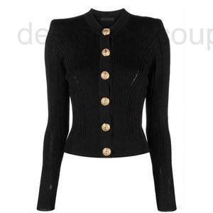 Damenjacken, Designer-Luxus, M, leichter Luxus, High-Order-Kleidung, B-Familie, neue, taillierte Strickjacke mit rundem Halsausschnitt RLY6