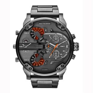 Relógio masculino luxuoso de designer de moda, relógio esportivo militar de quartzo, relógio de pulso de 50mm com mostrador grande montre de luxe272r