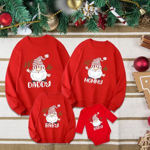 Family Matching Outfits Christmas Sweatshirt 2024 Year Sweaters Mother Father Daughter Son Couple Jersey Kids Winter Jumper 231109