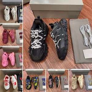 Paris Track 3 3.0 Sneakers Designers Track 1.0 Sapatos Casuais Branco Preto Rosa Cinza Bege Laranja Azul Plataforma Esporte Sneaker para Homens e Mulheres