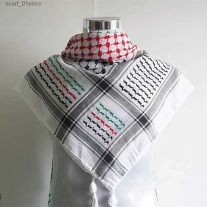 Schals Neue 125 cm Bunte Plaid schlank Hijab Taktische Wüste Arabische Schals Männer Frauen Winter Win Military Winddicht Wandern Schal L231110