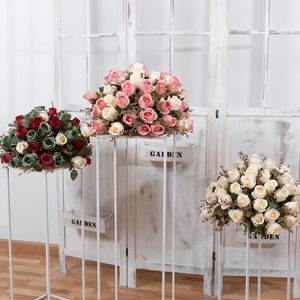 Bouquet di fiori artificiali da 50 cm, bouquet di fiori da sposa, per centrotavola, feste di compleanno, decorazioni per la casa di San Valentino