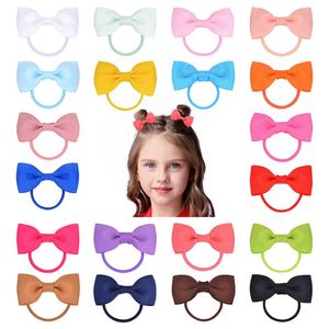 Baby Bows Ribbon Hair borracha elástica de faixa de cabelos Bandas de cabelo Ponytail Helterwarwarwares Kids Hair Acessórios