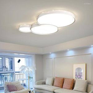 Ljuskronor moderna led vardagsrum sovrum lampor vit grå färg inomhus belysning hem dekoration armatur fixturer
