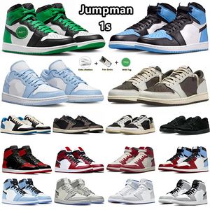 Basketball Shoes Sneakers Retro Unc Sneaker Mocha Bred Patent Chicago Royal University Blue Fearless Diamond Air Jumpman 1 Men
