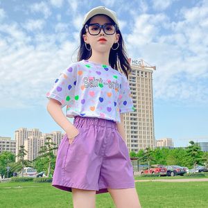 S Girls 'Summer set baby shirt sleave t-shirtloose deartleseve deart fiece wise children's Cute Clothing4 6 8 10 12 230410